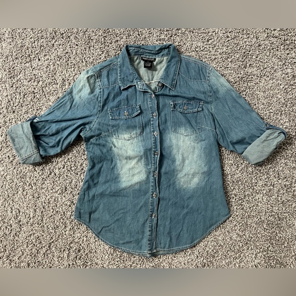 Wet Seal “Jean” Button Down Shirt - Picture 1 of 2